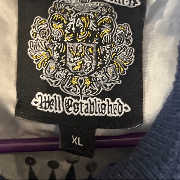 Live Mechanics Moto Jacket Well Established Black Striped Windbreaker XLarge Vtg - Picture 5 of 14